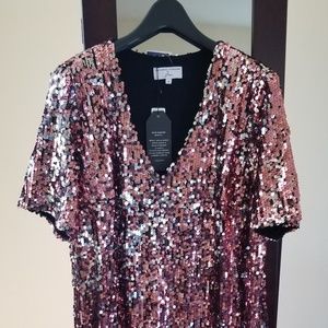 Universal standard for jcrew spangle dress